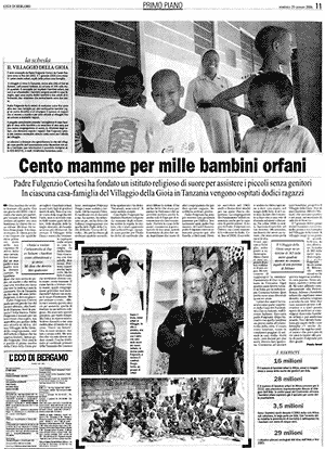 L'Eco di Bergamo di domenica 29 gennaio 2006
